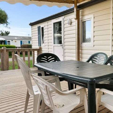 Stacaravan 6 personen - Stacaravan | Classic | 3 slaapkamers | 6 personen | Verhoogd terras | Airco
