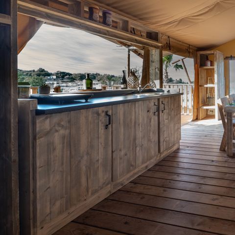 Safaritent 5 personen - SAFARI LODGE - 40m²- 2 kamers