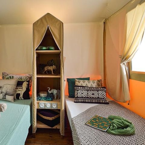Glampingtent 4 personen - JUNGLE LODGE zonder sanitair, zonder water