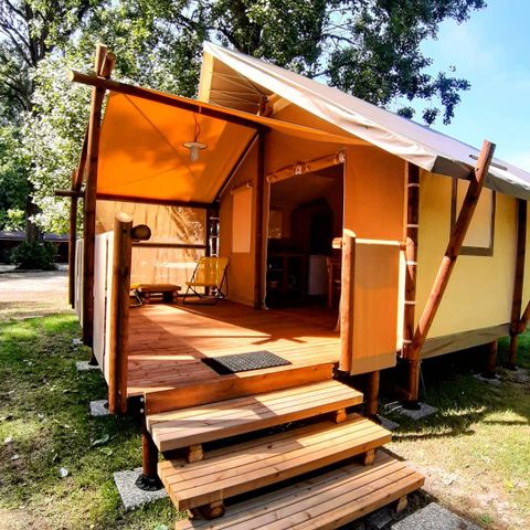 Glampingtent 4 personen - JUNGLE LODGE zonder sanitair, zonder water