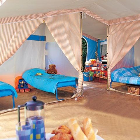 Glampingtent 5 personen - Canvas bungalow | 2 slaapkamers | 4/5 personen | Geen badkamer