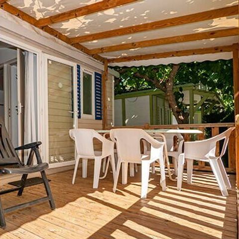Stacaravan 6 personen - Mobile-home | Comfort | 3 Slaapkamers | 4/6 Pers. | Verhoogd terras | Airconditioning.