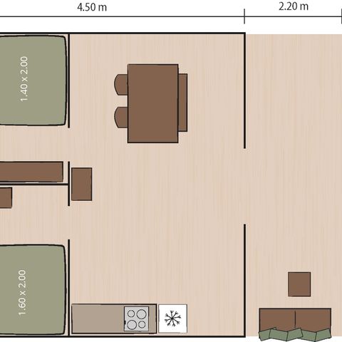 Safaritent 5 personen - Safaritent Lodge (5P)