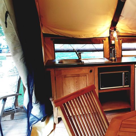 Tent 5 personen - Lodgetent - 40m² - 2 kamers