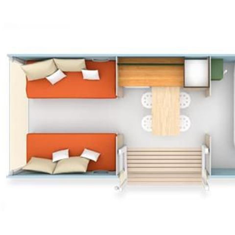 Tent 4 personen - Cocosweet - 18m² - 2 kamers zonder eigen badkamer