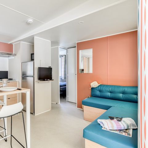 Stacaravan 6 personen - Premium | 3 slaapkamers | 6 pers. | Terras Lounge | Airconditioning | TV