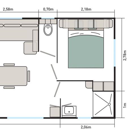 Stacaravan 4 personen - PRIVILEGE 2 SL.K. 4 PERS