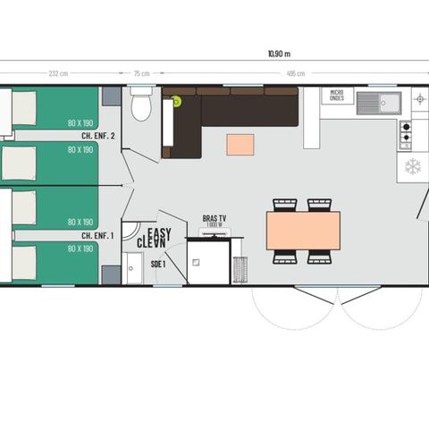 Stacaravan 6 personen - AQUA