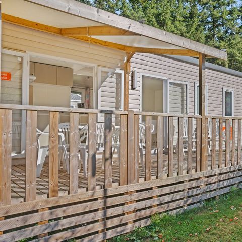 Stacaravan 6 personen -  Mobile-home | Comfort | 3 Slaapkamers | 6 Pers. | *Verhoogd terras* | 1 Badkamer | Air-con.