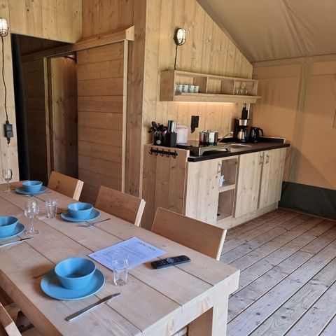 Safaritent 5 personen - incl. sanitair