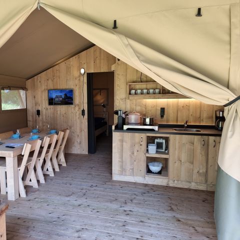 Safaritent 5 personen - incl. sanitair
