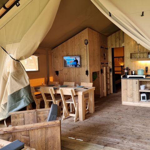 Safaritent 6 personen - incl. sanitair