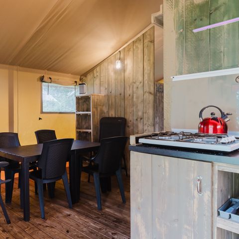 Safaritent 6 personen - incl. sanitair