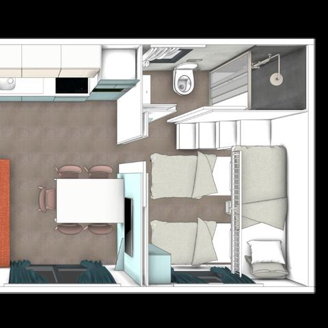 Stacaravan 5 personen - Maxicaravan Eco Groen