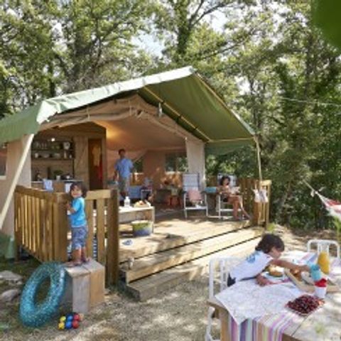 Safaritent 4 personen - Safaritent Trendy met badkamer