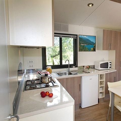 Stacaravan 4 personen - Mobile-home | Comfort XL | 2 slaapkamers | 4 pers. | Verhoogd terras | Airconditioning.
