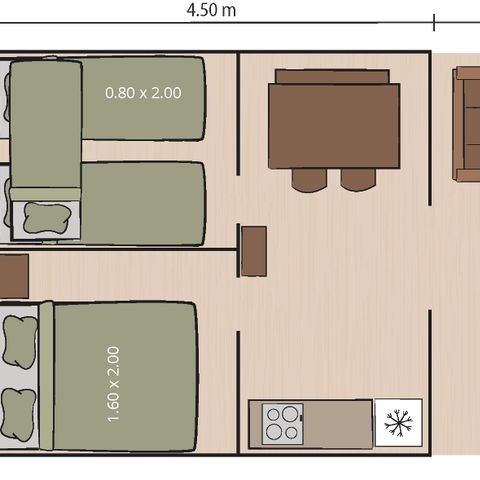 Safaritent 5 personen - Safaritent Bella Vista + airco (5P)