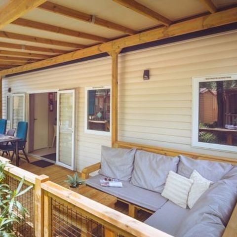Stacaravan 6 personen - Premium 3 slaapkamers Lounge