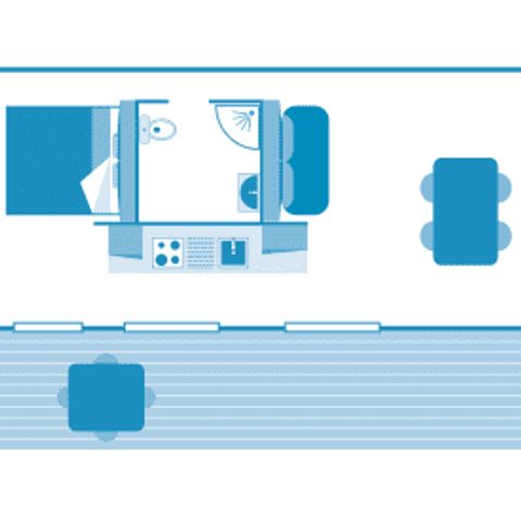 Stacaravan 4 personen - Suite Lodge 2/4 1bed ***