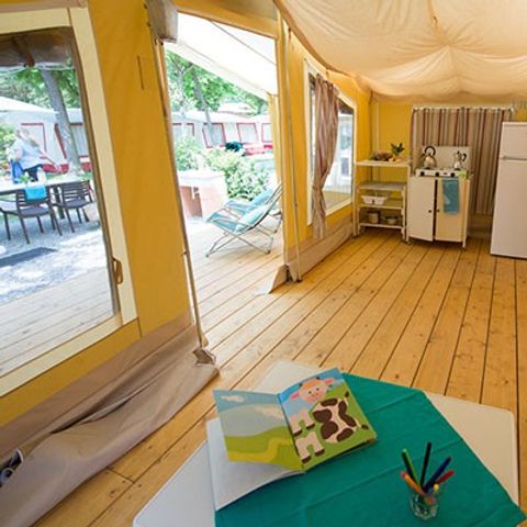 Glampingtent 5 personen - Canvas bungalow | 2 slaapkamers | 5 personen | Zonder badkamer