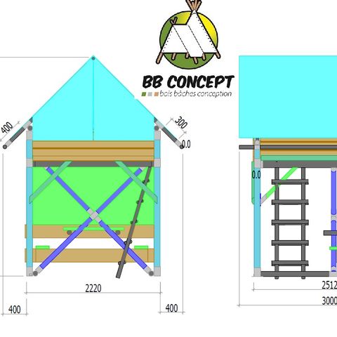 Tent 2 personen - 5m ² - 5m²