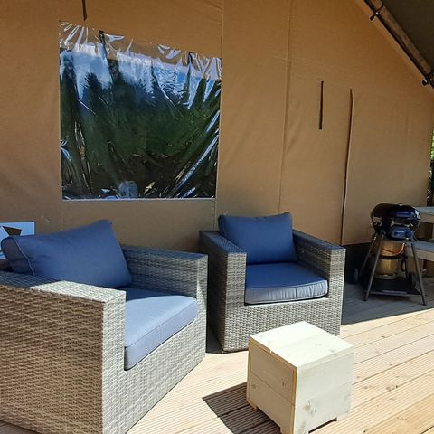 Safaritent 6 personen - Tent Lodge Prestige Plus - 2 slaapkamers - 1SDB - 35m²