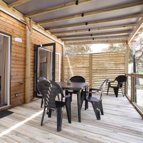 Stacaravan 4 personen - Nest29 30.8 m²- 2 slaapkamers + Overdekt terras + TV