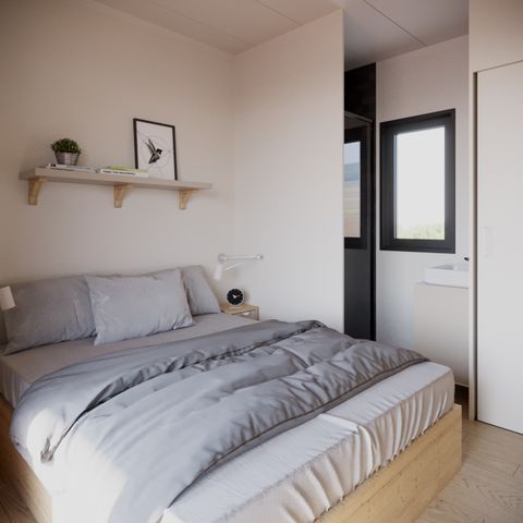 LODGE 4 personen - Lodge Serenity 33.9 m² - 2 slaapkamers + 2 badkamers + Terras + TV