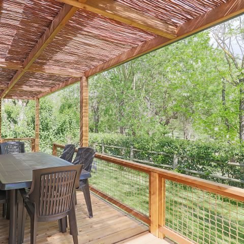 Chalet 4 personen - Chalet Portland 35 m² - 3 slaapkamers + Overdekt terras + TV