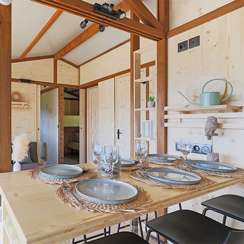 Chalet 4 personen - Chalet Portland 35 m² - 3 slaapkamers + Overdekt terras + TV