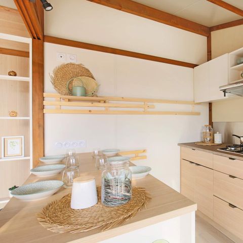 Chalet 4 personen - Chalet Portland 35 m² - 3 slaapkamers + Overdekt terras + TV