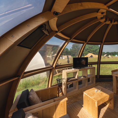 tent 4 personen - Riverdome met privé sanitair