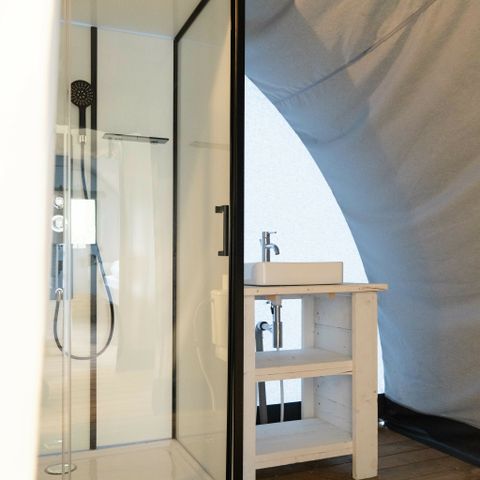 LODGE 5 personen - Panorama met privé sanitair