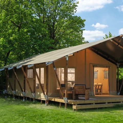 Safaritent 8 personen - met privé sanitair