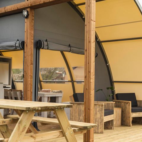 Groepsaccommodatie 32 personen - 6x luxe glampingtent