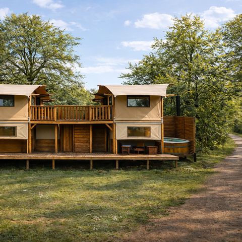 Accommodatie 6 personen - Boomhuttent met bubbeltub
