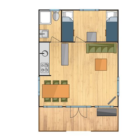 VAKANTIEHUIS 6 personen - Special - Cowboy Cottage (max. 2 adults)