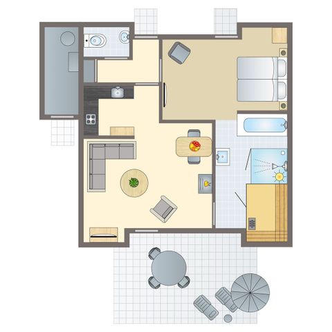 Bungalow 2 personen - 2-persoons wellnessbungalow