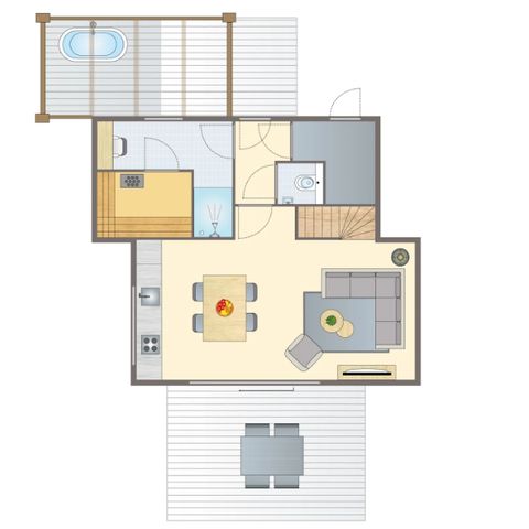 Bungalow 4 personen - Kinderwoning 4CK