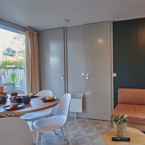 Stacaravan 6 personen - Stacaravan Elégance 3 slaapkamers terras