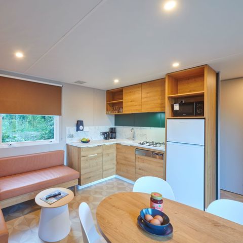 Stacaravan 6 personen - Stacaravan Elégance 3 slaapkamers terras