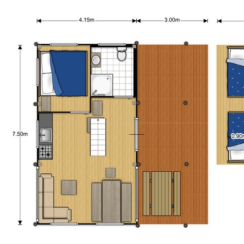 tent 5 personen - Lodge Tent (max. 4 adults)