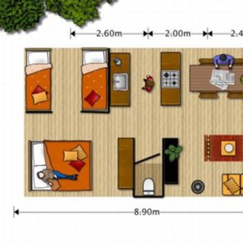 tent 6 personen - Woodlodge