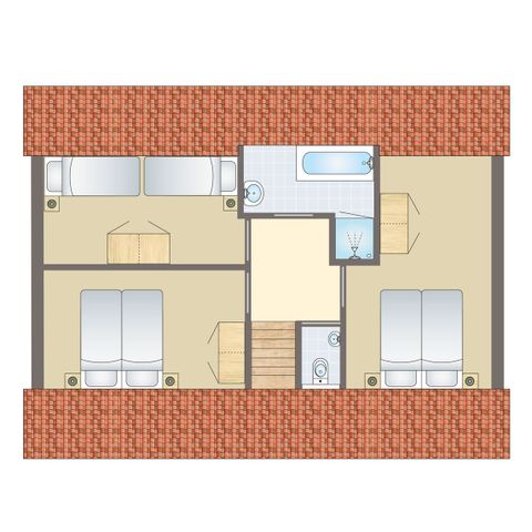 Bungalow 8 personen - 8C1