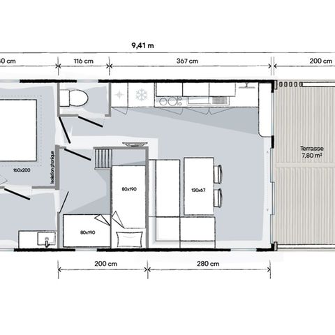 Stacaravan 4 personen - Boslodge Living