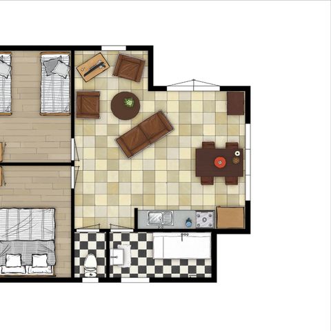 Stacaravan 4 personen - Cottage Plus