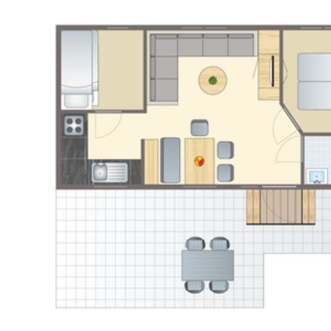 Chalet 4 personen - Overdekt terras en omheinde tuin