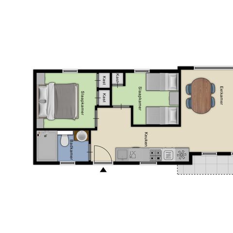 Bungalow 4 personen - Module