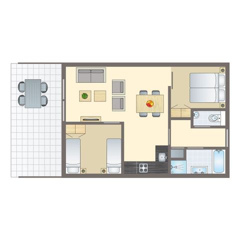 Appartement 4 personen - 4CA