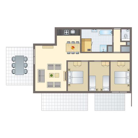 Appartement 6 personen - 6LA
